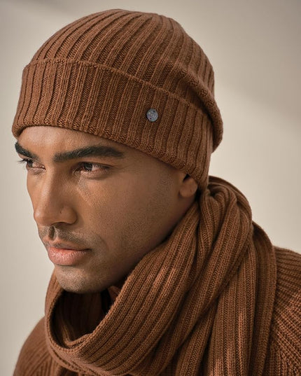 KVSS 100% Pure Cashmere Beanie for Women & Men Knit Winter Hat Cuff Rib Cap | Luxury from Inner Mongolia
