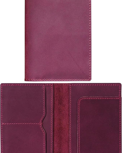 HIFA Leather Passport Holder, Handmade Passport Cover with Card and Ticket Slot - Genuine Leather, Elegant Design, Easy Access - Passport Case, Passport Wallet, Passport Holder
