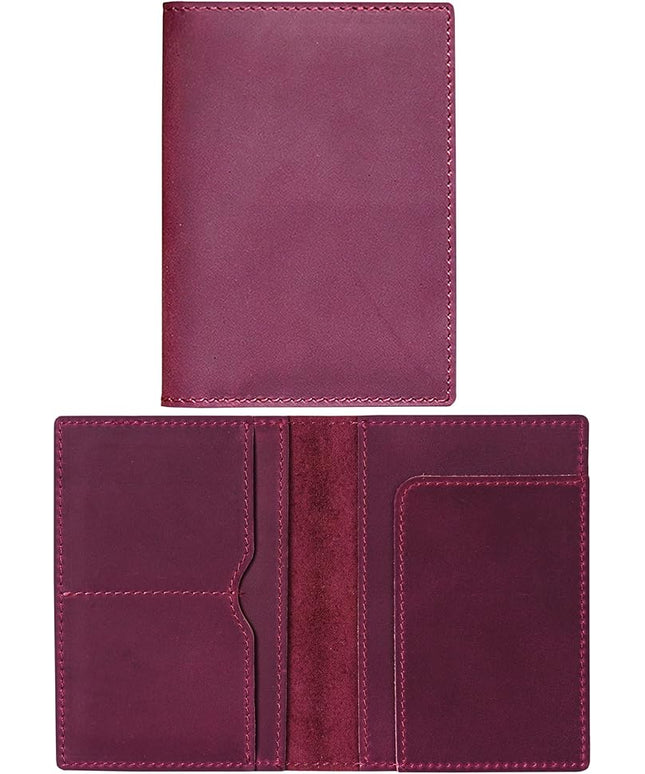 HIFA Leather Passport Holder, Handmade Passport Cover with Card and Ticket Slot - Genuine Leather, Elegant Design, Easy Access - Passport Case, Passport Wallet, Passport Holder