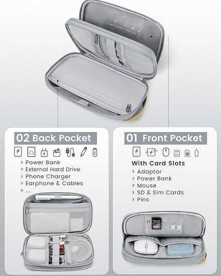 Travelkin Travel Cord Organizer, Electronic Organizer Travel Case, Cable Organizer Bag For Cords,Chargers Phone, Sd Card,Usbs