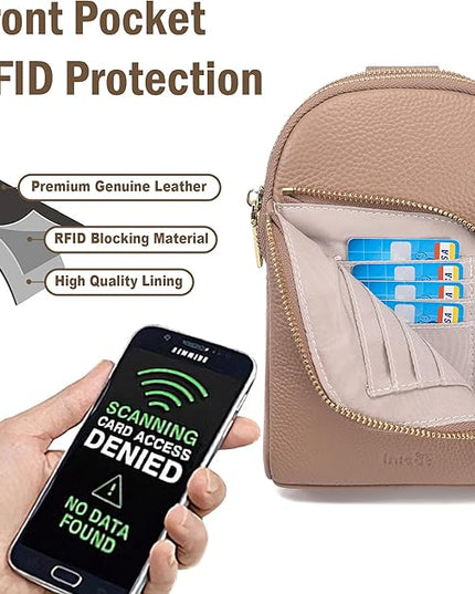 INICAT RFID Blocking Sling Bag Anti Theft Crossbody Bags Women Valentine's Day Gifts Travel Purses Vegan Leather