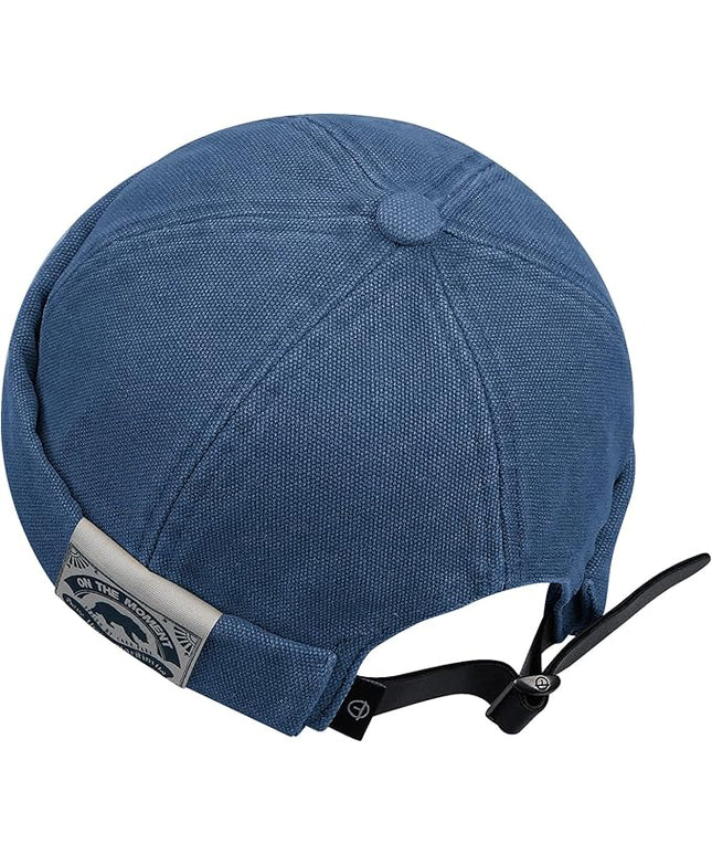 Croogo Denim Docker Hat Fashion Brimless Beanie Hat Retro Worker Skull Cap Rolled Cuff Sailor Cap Hip Hop Dancing Watch Cap