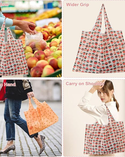 Extra Large 50lbs Foldable Reusable Shopping Bags kitchen reusable grocery bags Washable Polyester Bags in Pocket