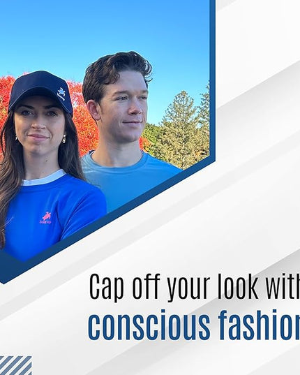 Baseball Cap with Adjustable Buckle Closure - Regular Fit Baseball Hat for Men & Women - Stylish Recycled Cotton Cap