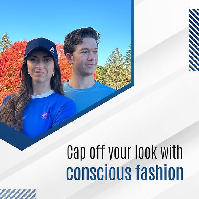 Baseball Cap with Adjustable Buckle Closure - Regular Fit Baseball Hat for Men & Women - Stylish Recycled Cotton Cap