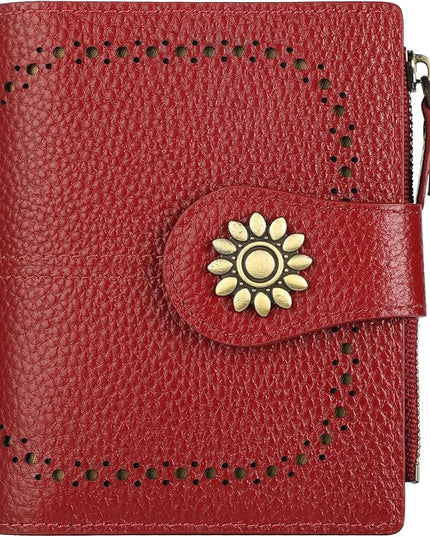 Lavemi Womens Leather Wallet Small Compact RFID Blocking Credit Card Case Purse with Zipper Pocket | Small, Compact, RFID Blocking, Zipper Pocket, Small, Compact