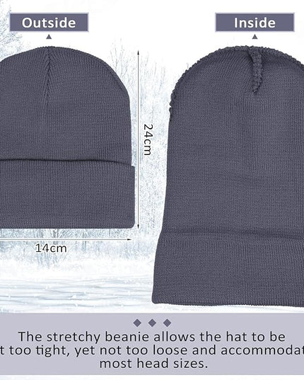 SATINIOR 50 Pack Winter Hats Bulk Beanies Unisex Knit Skull Caps Warm Stocking Hat for Adults Homeless
