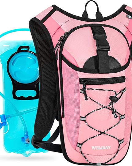 Hydration Backpack with Leak Proof Water Bladder, Lightweight Hydro Water Daypack for Rave, Cycling, Running, Hiking, Climbing