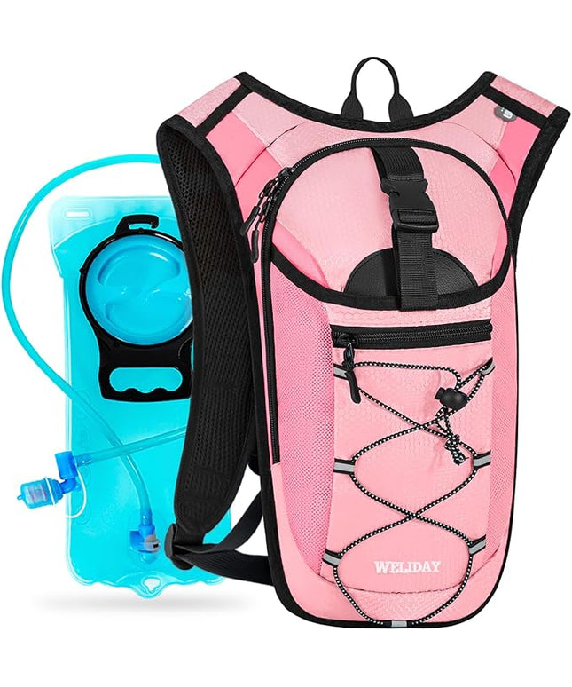 Hydration Backpack with Leak Proof Water Bladder, Lightweight Hydro Water Daypack for Rave, Cycling, Running, Hiking, Climbing