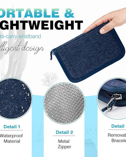 Single Passport Holder for Travel, RFID Travel Document Organizer for Women Waterproof Passport Wallet Men Portable Case for Cards, Boarding Pass, ID, Money, Tickets with Zipper