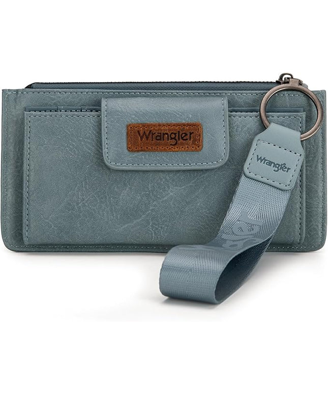 X Wrangler Wristlet Wallet Large Clutch Women's Wallets Rfid Card Cases & Money Organizers with Coin Purse and Smooth Zipper
