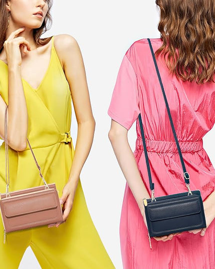 KUKOO Small Crossbody Bag Cell Phone Purse Wallet with Credit Card Slots for Women