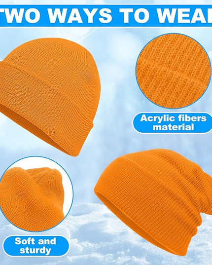 48 Pcs Bulk Winter Knit Beanies Gloves Men Women Warm Beanie Touchscreen Gloves Set Cozy Winter Accessories