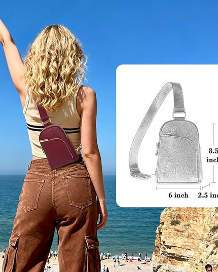 INICAT RFID Blocking Sling Bag Anti Theft Crossbody Bags Women Valentine's Day Gifts Travel Purses Vegan Leather