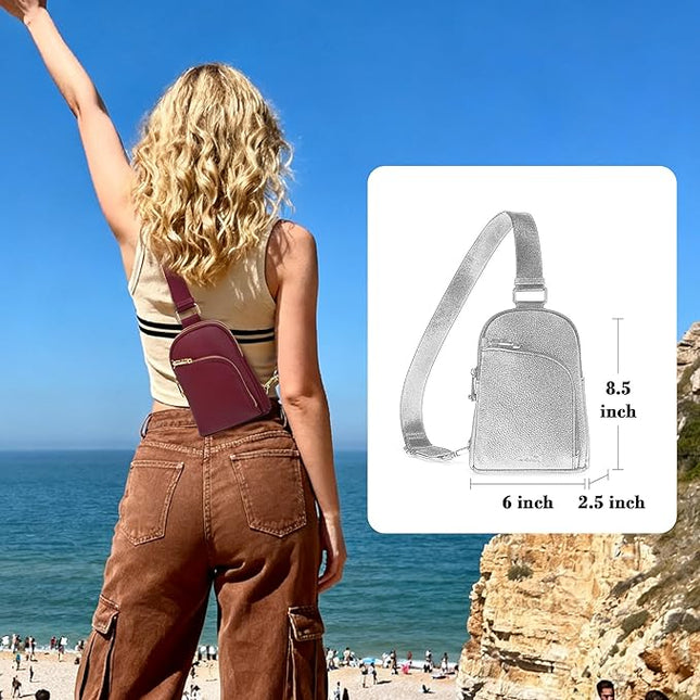 INICAT RFID Blocking Sling Bag Anti Theft Crossbody Bags Women Valentine's Day Gifts Travel Purses Vegan Leather