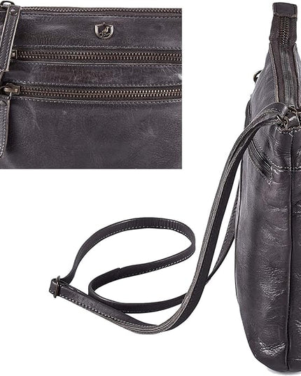 Crossbody Sling Bag for Women Small Real Leather Purse Vintage Travel Crossover Shoulder Bag Handmade