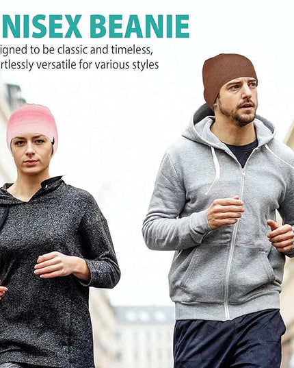 Beanie for Men, Soft Cotton Beanie for Women, Warm Unisex Winter Hat, Running Skull Cap for Cold Weather Activities