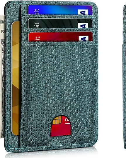 Artpaxy Slim Wallet for Men & Women, Minimalist Front Pocket Card Holder for Travel, RFID Blocking, Water Resistant Nylon Wallet for ID & Cash & Credit Card