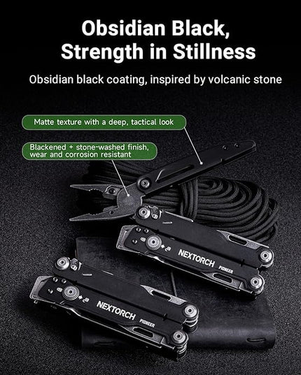 NEXTORCH PIONEER 14-IN-1 Multi-tools Full-Size,Versatile Multi-tool Set with Scissors Needle Nose Pliers Pocket Clip Multi-tool
