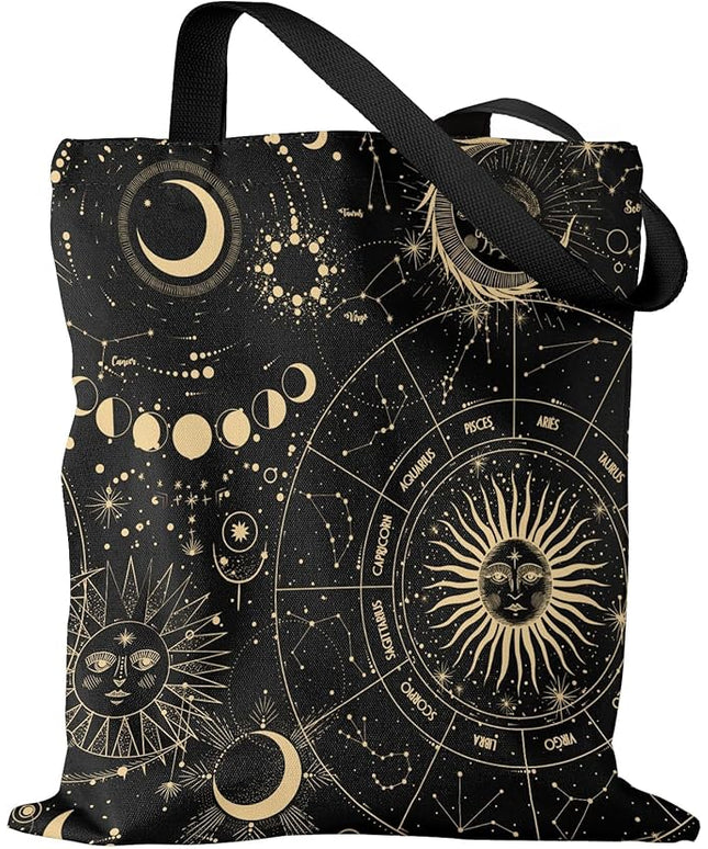 Aesthetic Canvas Tote Bag - Reusable Shoulder Tote Bag for Women Lady Casual Vacation, Shopping, Work, Gym