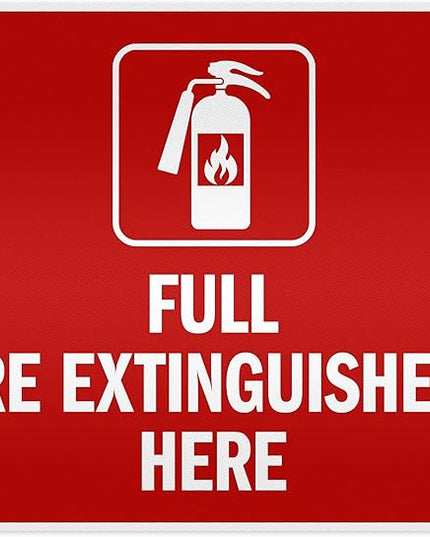 Full Fire Extinguishers Here Sign, 24x30 Inches, 3M EGP Reflective .080 Aluminum, Fade Resistant, Made in USA by My Sign Center