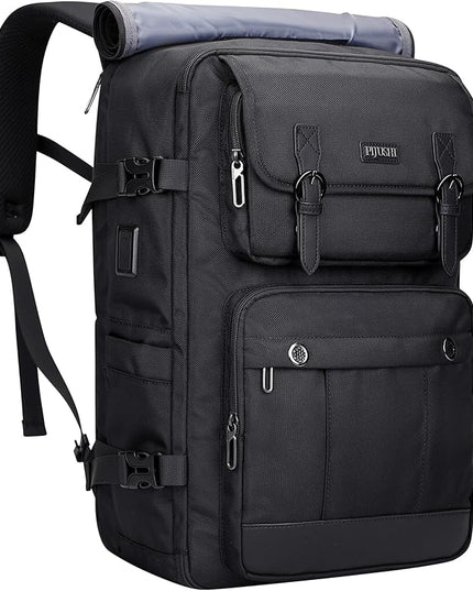 PIJUSHI Travel Backpack for Women Men Carry on Luggage Backpack Convertible Large Laptop Duffel Bag for Airplanes(PE049 Black)