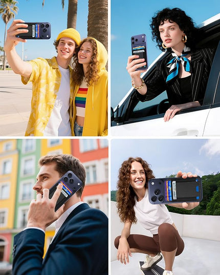 ExtreLife Upgraded for Magsafe Wallet, Strongest Magnetic Wallet for iPhone 17/16/15/14/13/12 Series, 7 Cards Holder, Magnetic Phone Wallets, Slim, 2 Card Slots, RFID Blocking, Vegan Leather, Black