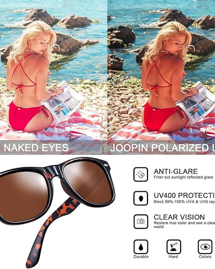 Joopin Square Sunglasses Polarized UV Protection Trendy Designer Sun Glasses Men Women