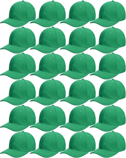 Handepo 24 Pcs Blank Baseball Cap Adjustable Back Strap Plain Blank Camouflage Hat Unisex Baseball Cap for Trucker Men Women