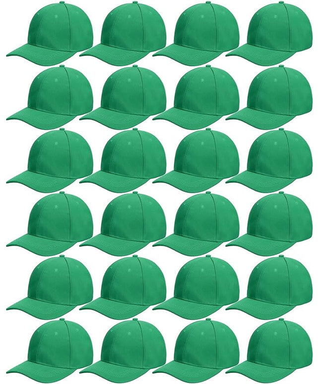 Handepo 24 Pcs Blank Baseball Cap Adjustable Back Strap Plain Blank Camouflage Hat Unisex Baseball Cap for Trucker Men Women