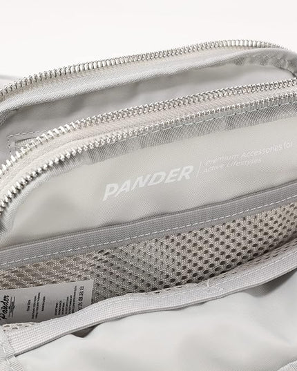 Pander Everywhere Belt Bag for Women, 5 Zipper Pockets Nylon Crossbody Fanny Pack Purse (Seal Grey)