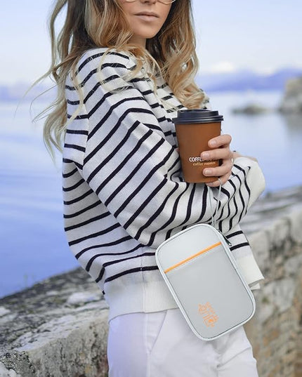 Electronics Travel Organizer,Portable Waterproof Electronic Travel Storage Bag for Small Charging Cord Storage,Charger,Small Electronics,SD Card etc,for Travel,Business -Grey