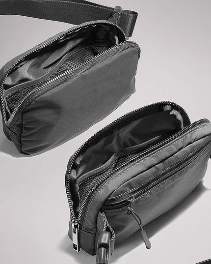 YOSHUYUKI Fanny Pack Crossbody Bag Trendy Waterproof Small Cross Body Purse for Women Men Fashion Waist Packs Mini Belt Pouch Chest Bum Hip Bag Lulu Dupes for Travel Vacation Running Dim Grey