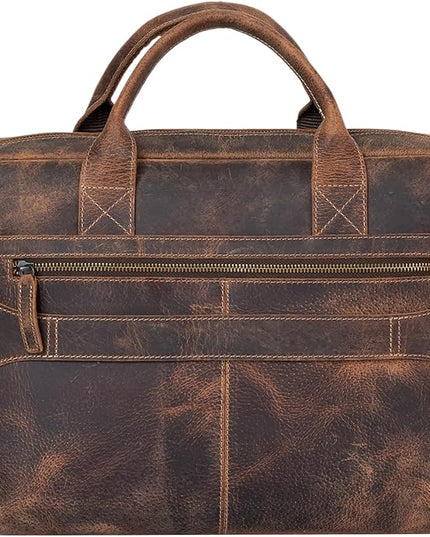 JD LEATHERS Leather briefvase15.5 Inch laptop Messenger Bags Ideal Satchel Best for Men and Women Slim Genuine Leather Bag