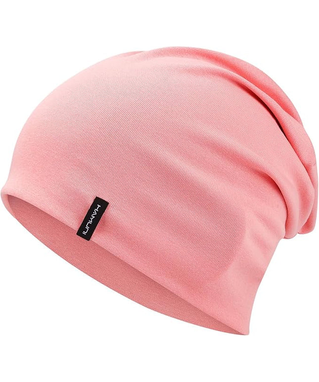 Slouchy Beanie for Women Men Soft Cotton Chemo Hats Double-Layer Warm Beanie Cap for Daily Wear & Transitional Seasons