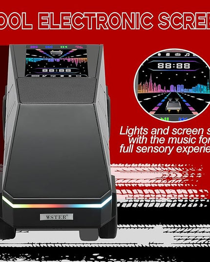 Futuristic Shapes Truck Bluetooth Speaker with LED Display Screen – TWS Stereo, FM Radio, USB/TF Playback, LED Headlights, Built-in Mic, Gift for Car Lovers, Model Collectors & Tech Fans (Black)
