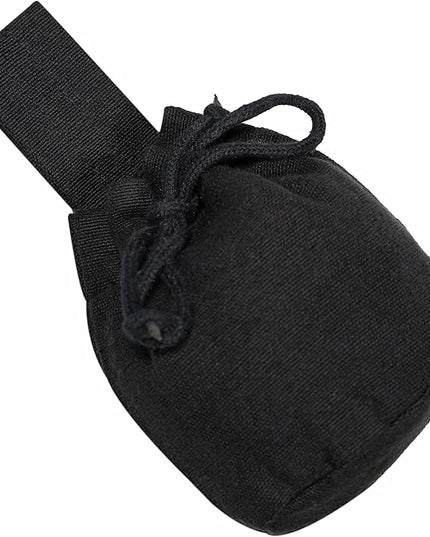 Mythrojan Canvas Drawstring Belt Pouch Medieval Renaissance Bag Costume Accessories Coin Purse Waist Purse - Black, 5" x 6"