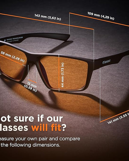 Horus X • Blue Light Glasses Men Women | Blue Light Blocking Glasses for Screen Anti-Fatigue Eye Migraine | Gaming Glasses V3