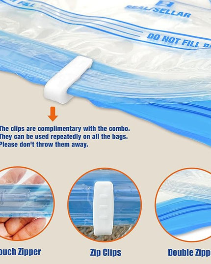 18 Compression Bags for Travel Essentials, Vacuum Packing Space Saver Bags for Cruise Accessories (18-Travel)
