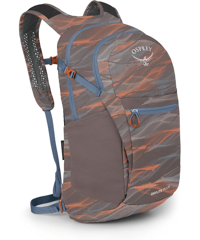 Osprey Daylite Plus Commuter Backpack - Lightweight, Everyday Pack with Laptop Sleeve and Water Bottle Pockets - Ideal for Work, School, and Travel with Storage, Smoky Desert Print/Magma Brown