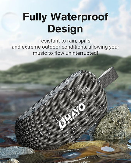 OHAYO 40W Wireless Portable Bluetooth Speaker with Lights, IPX7 Waterproof, Stereo Loud Sound, RGB Lights,TWS Pairing, AUX&TF-Card in, for Home/Party/Travel/Outdoor/Beach