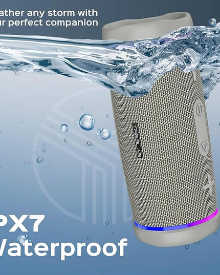 TREBLAB HD77 Bluetooth Speaker, 30W Portable Wireless Speaker with 360° Stereo Sound & Deep Bass, IPX7 Waterproof Outdoor Bluetooth Speaker, 20H Battery, TWS Pairing for Home, Beach, Pool, Camping