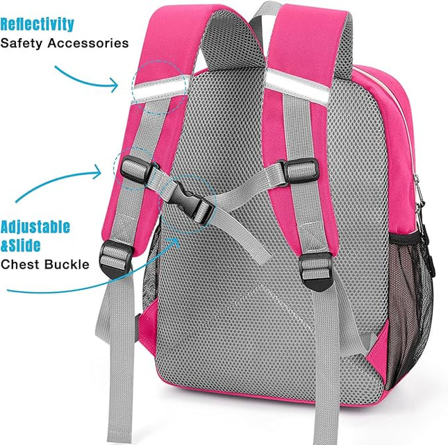 STEAMEDBUN Toddler Backpack Girls 2-4, Kids Backpack Girls, Preschool Daycare Travel Small - 12inch
