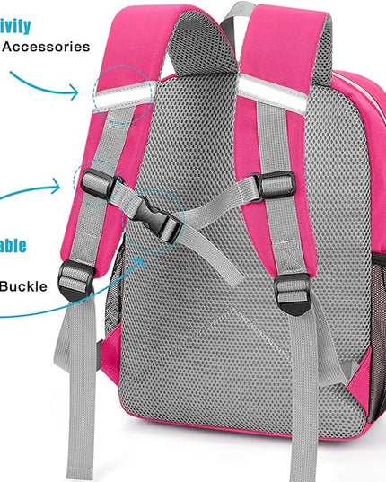 STEAMEDBUN Kids Backpack Girl 4-6, Girls Backpack for Elementary Kindergarten School -15inch