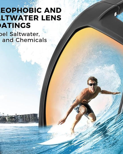 KastKing Huzzah Polarized Sport Sunglasses for Men and Women, Ideal for Driving Fishing Cycling and Running,UV Protection