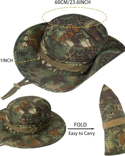 Sun Hats for Men Women Boonie Hat UPF 50+ Bucket Hat Wide Brim UV Protection Fishing Hiking Safari Outdoor Hats