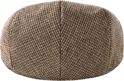 FEINION Men's Wool Tweed Newsboy Ivy Cap Gatsby Golf Flat Hat