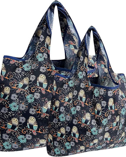 allydrew Large Foldable Tote Nylon Reusable Grocery Bags