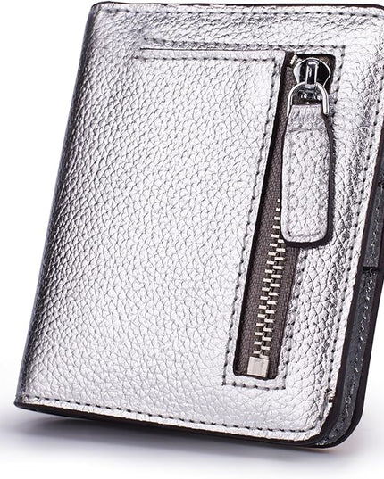 AINIMOER Small Leather Wallet for Women, Ladies Credit Card Holder RFID Blocking Women's Mini Bifold Pocket Purse