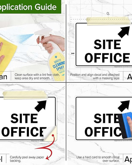 Site Office Up Right Arrow Sign, 10x7 Inches, 4 Mil Vinyl Decal Stickers Weather Resistant, Made in USA by My Sign Center